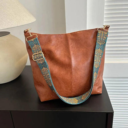 Elenas Vintage Šarms | Eleganta vintage ādas pleca soma